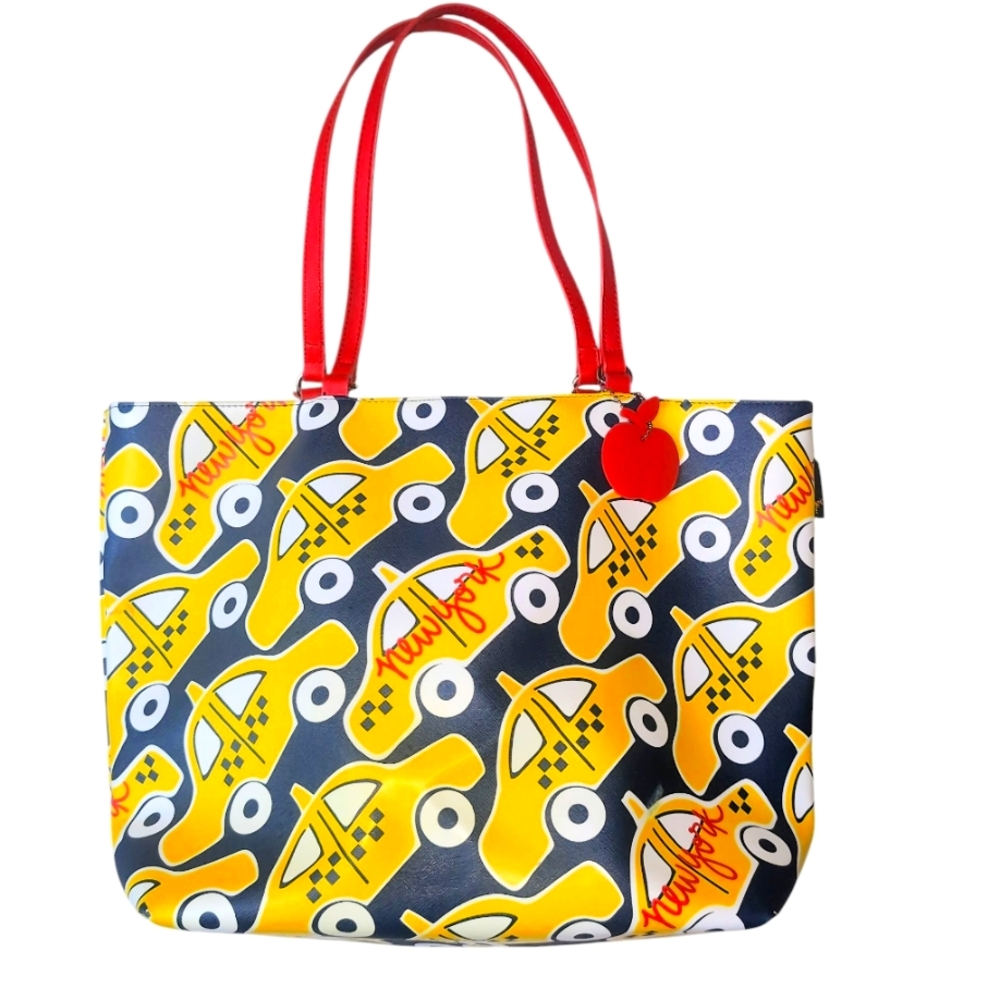 Dabney Lee Carryall Tote NYC Yellow Cab Bag Large Double Handle Travel Teacher